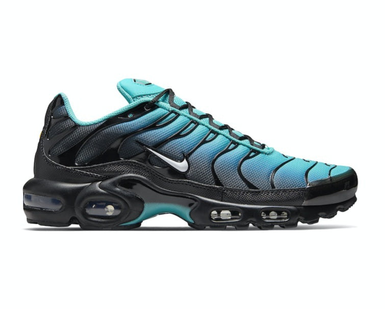 Air max plus tn aqua blue and black fade