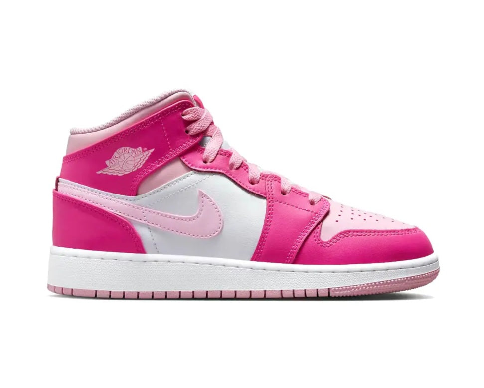 Air Jordan 1 Mid Fierce Pink GS Juniors